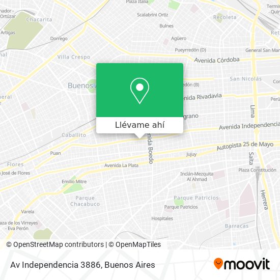 Mapa de Av Independencia 3886