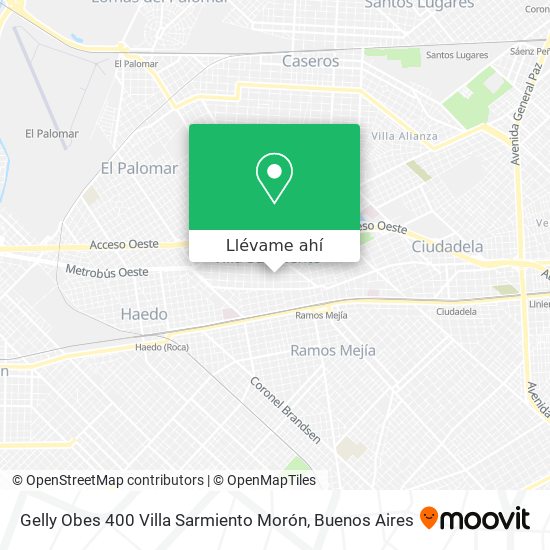 Mapa de Gelly Obes 400  Villa Sarmiento  Morón