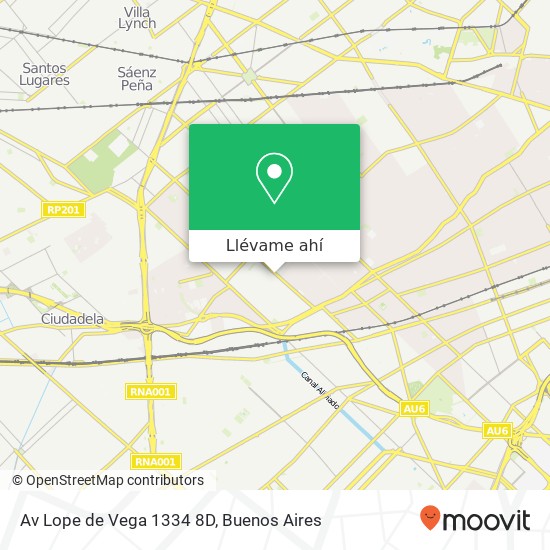 Mapa de Av  Lope de Vega 1334 8D