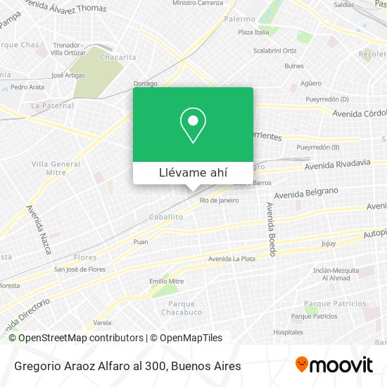 Mapa de Gregorio Araoz Alfaro al 300