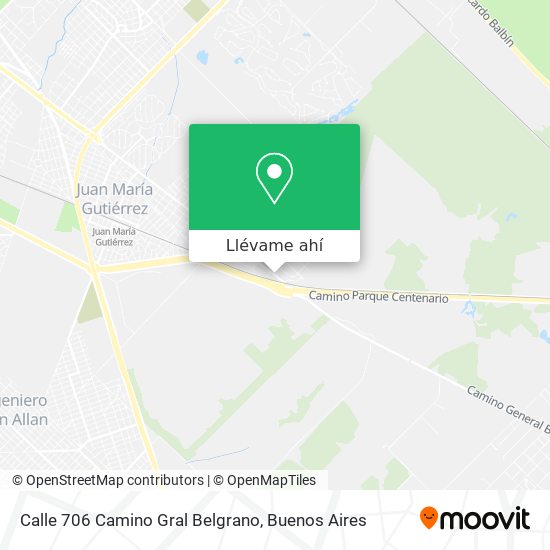 Mapa de Calle 706   Camino Gral  Belgrano