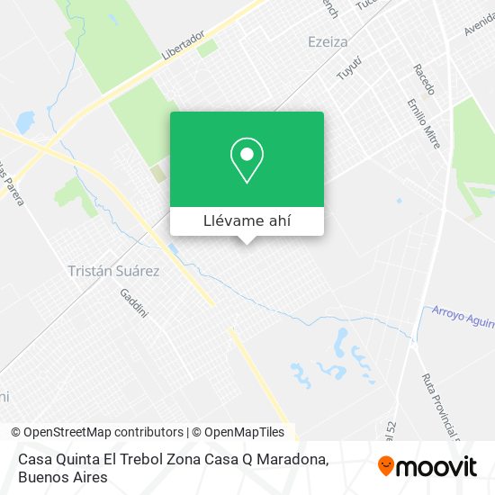 Mapa de Casa Quinta El Trebol Zona Casa Q Maradona