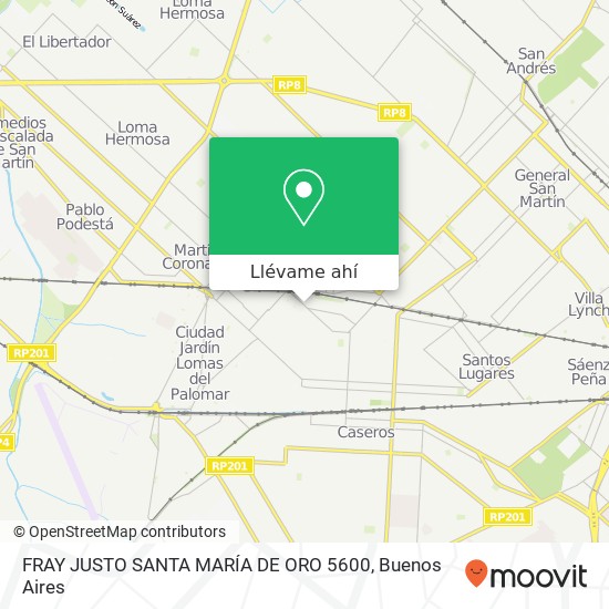 Mapa de FRAY JUSTO SANTA MARÍA DE ORO 5600