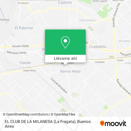 Mapa de EL CLUB DE LA MILANESA (La Fragata)