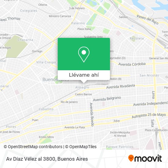 Mapa de Av  Díaz Vélez al 3800