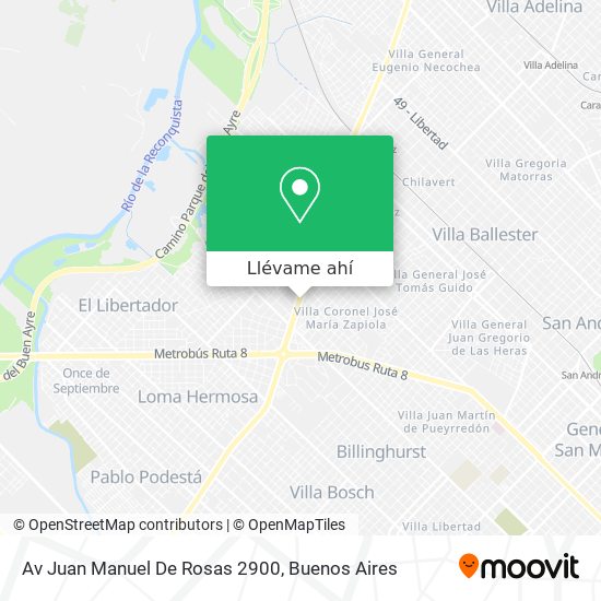 Mapa de Av Juan Manuel De Rosas 2900
