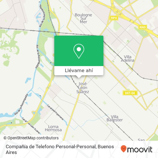 Mapa de Compañía de Telefono Personal-Personal