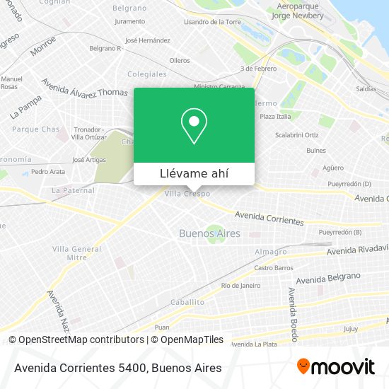 Mapa de Avenida Corrientes 5400