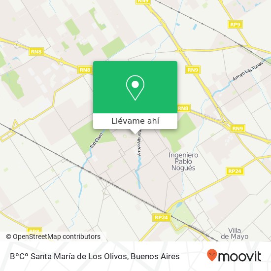 Mapa de BºCº Santa María de Los Olivos