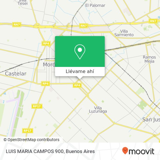 Mapa de LUIS MARIA CAMPOS 900
