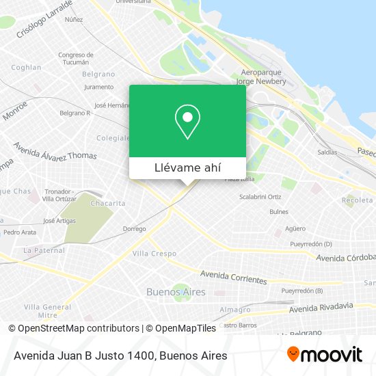 Mapa de Avenida Juan B Justo 1400
