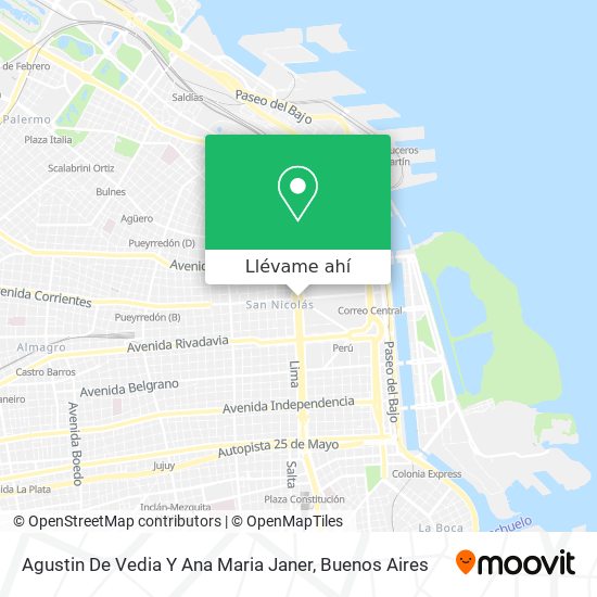 Mapa de Agustin De Vedia Y Ana Maria Janer