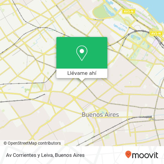 Mapa de Av  Corrientes y Leiva