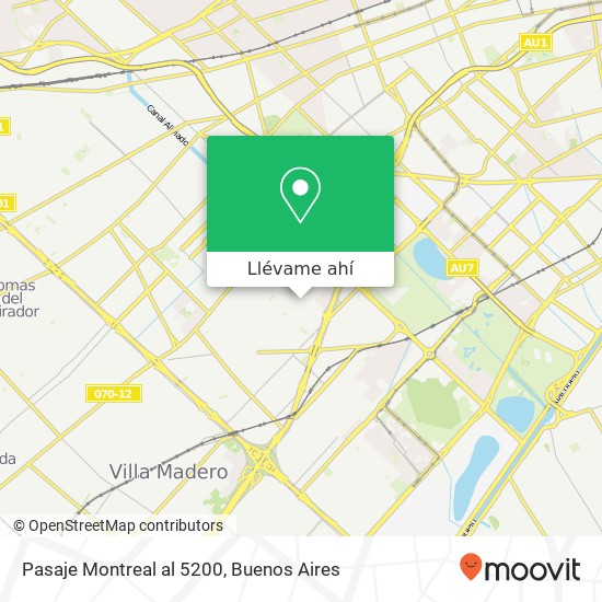 Mapa de Pasaje Montreal al 5200