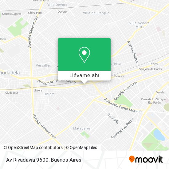 Mapa de Av Rivadavia 9600