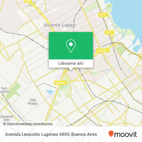 Mapa de Avenida Leopoldo Lugones 4800