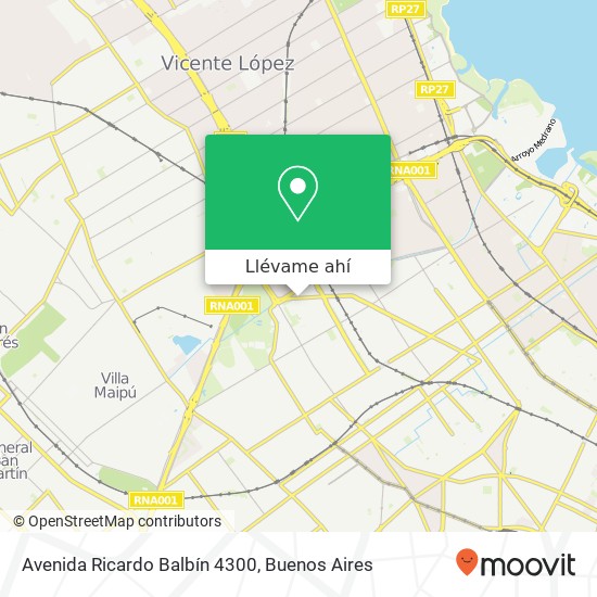 Mapa de Avenida Ricardo Balbín 4300