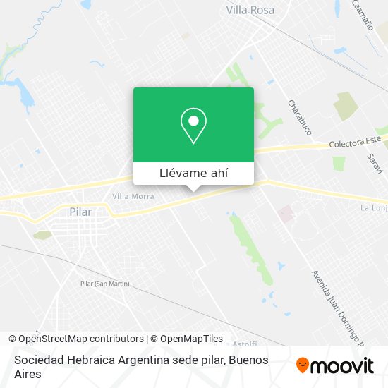 Mapa de Sociedad Hebraica Argentina sede pilar