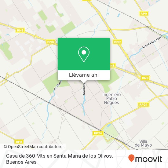 Mapa de Casa de 360 Mts  en Santa Maria de los Olivos