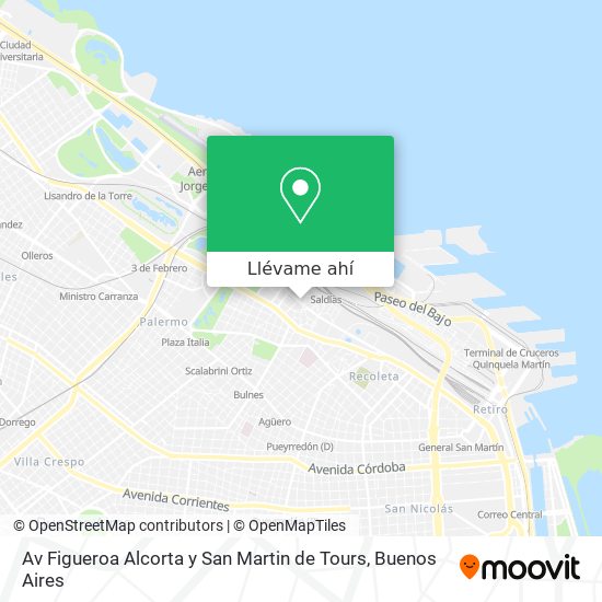 Mapa de Av Figueroa Alcorta y San Martin de Tours