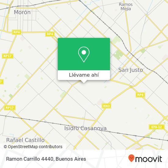Mapa de Ramon Carrillo 4440