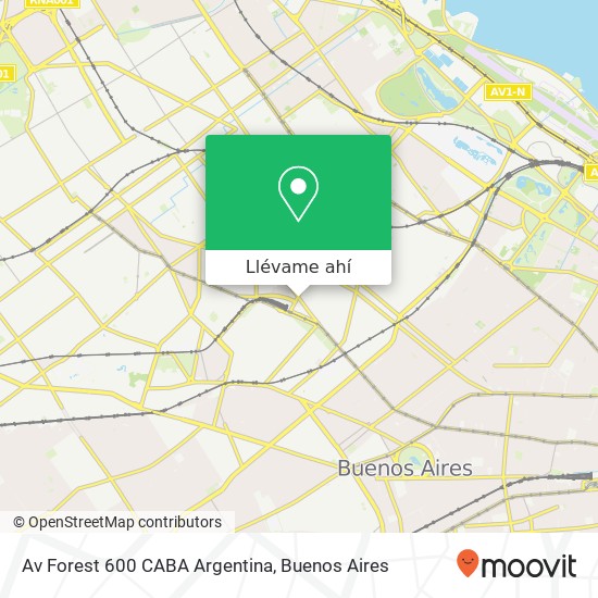 Mapa de Av  Forest 600  CABA  Argentina