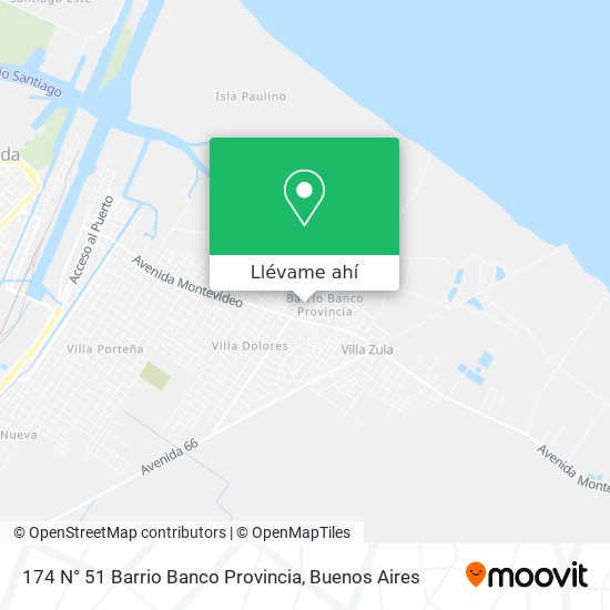Mapa de 174 N° 51  Barrio Banco Provincia