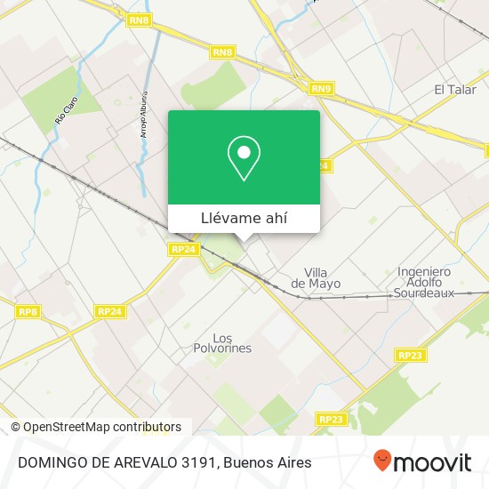Mapa de DOMINGO DE AREVALO 3191