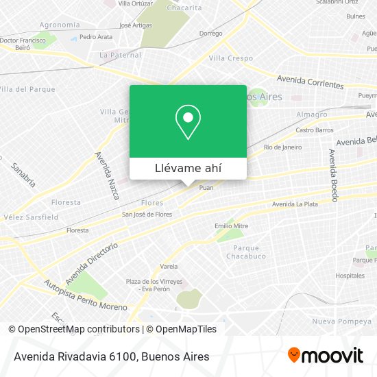 Mapa de Avenida Rivadavia 6100