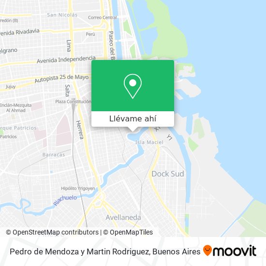 Mapa de Pedro de Mendoza y Martin Rodriguez