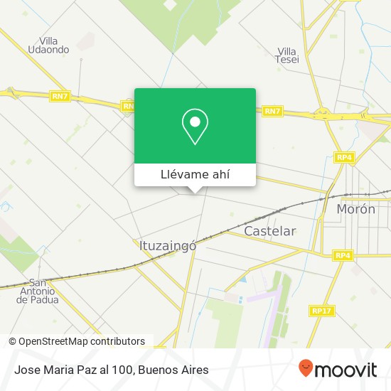 Mapa de Jose Maria Paz al 100