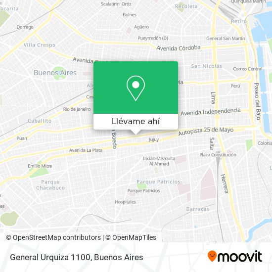 Mapa de General Urquiza 1100