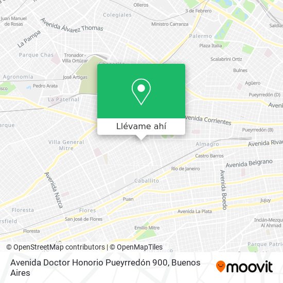 Mapa de Avenida Doctor Honorio Pueyrredón 900