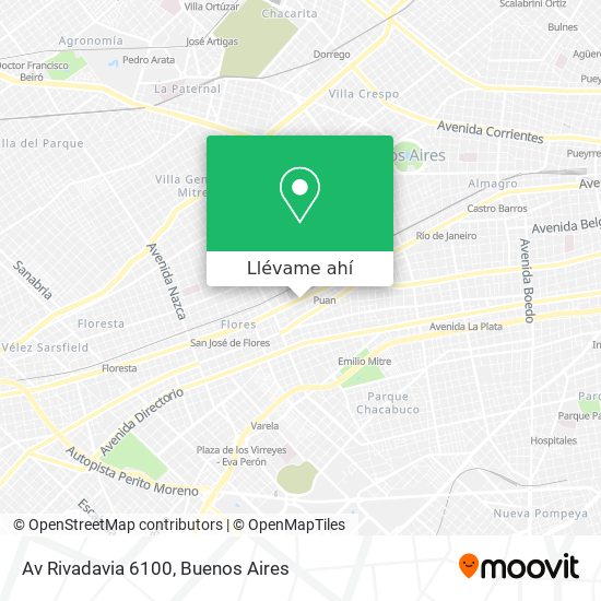 Mapa de Av  Rivadavia 6100