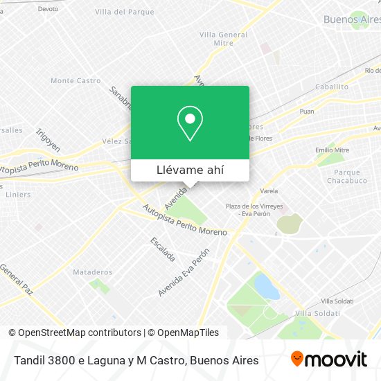 Mapa de Tandil 3800 e Laguna y M Castro