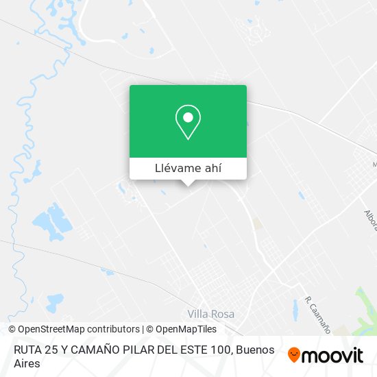 Mapa de RUTA 25 Y CAMAÑO PILAR DEL ESTE 100