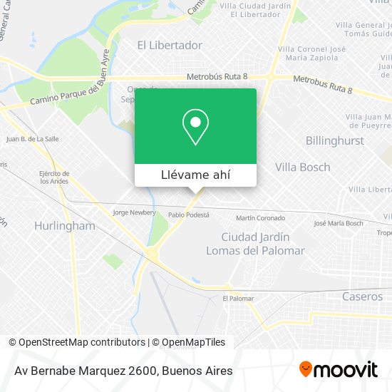 Mapa de Av Bernabe Marquez 2600