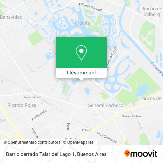 Mapa de Barrio cerrado Talar del Lago 1