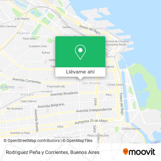 Mapa de Rodriguez Peña y Corrientes
