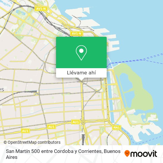 Mapa de San Martín 500 entre Cordoba y Corrientes