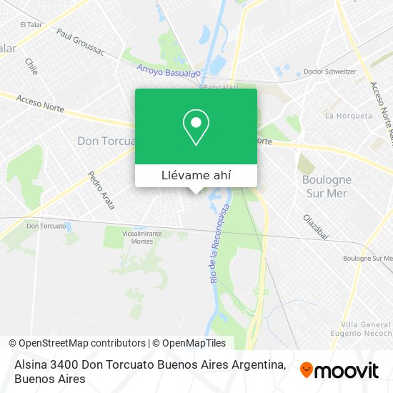 Mapa de Alsina 3400  Don Torcuato  Buenos Aires  Argentina
