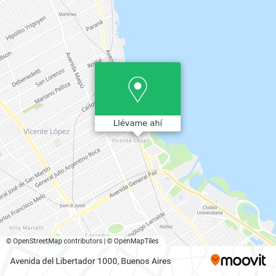 Mapa de Avenida del Libertador 1000