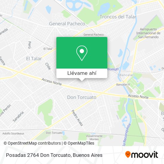 Mapa de Posadas 2764 Don Torcuato