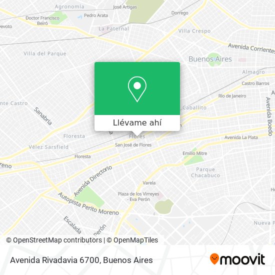 Mapa de Avenida Rivadavia 6700