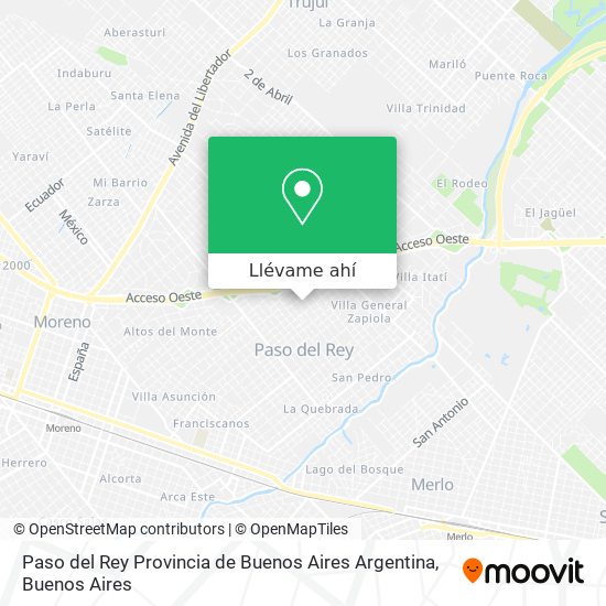 Mapa de Paso del Rey  Provincia de Buenos Aires  Argentina