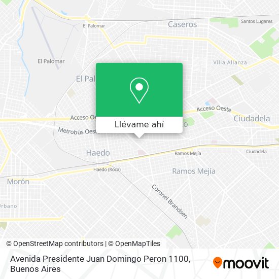 Mapa de Avenida Presidente Juan Domingo Peron 1100