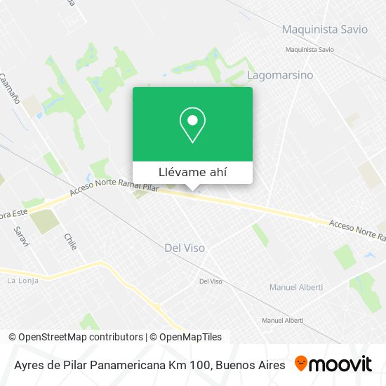 Mapa de Ayres de Pilar  Panamericana Km 100