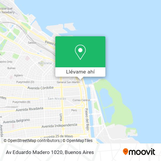 Mapa de Av  Eduardo Madero 1020