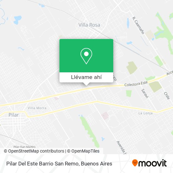 Mapa de Pilar Del Este Barrio San Remo