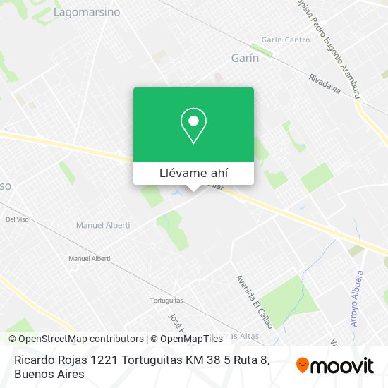 Mapa de Ricardo Rojas 1221  Tortuguitas KM 38 5  Ruta 8